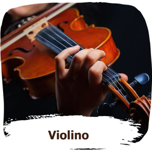 Primo piano di mani che suonano un violino